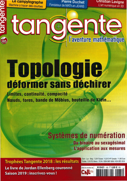 Numéro 185 Tangente magazine - La topologie