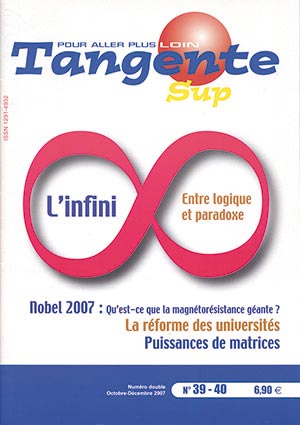 Tangente Sup 39/40 - L'infini entre logique et paradoxe