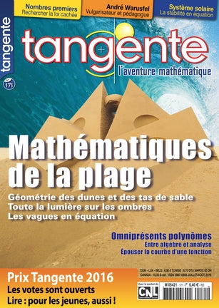 Numéro 171 Tangente magazine - Mathématiques de la plage