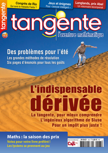 Numéro 183 Tangente magazine - L'indispensable dérivée
