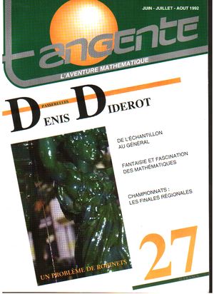 Numéro 27 Tangente magazine -  Denis Diderot