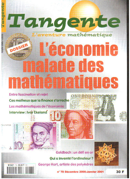 Numéro 78 Tangente magazine - L'économie malade des mathématiques